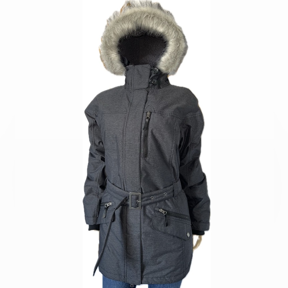 * Columbia Women's Charcoal Hooded Ski Jacket